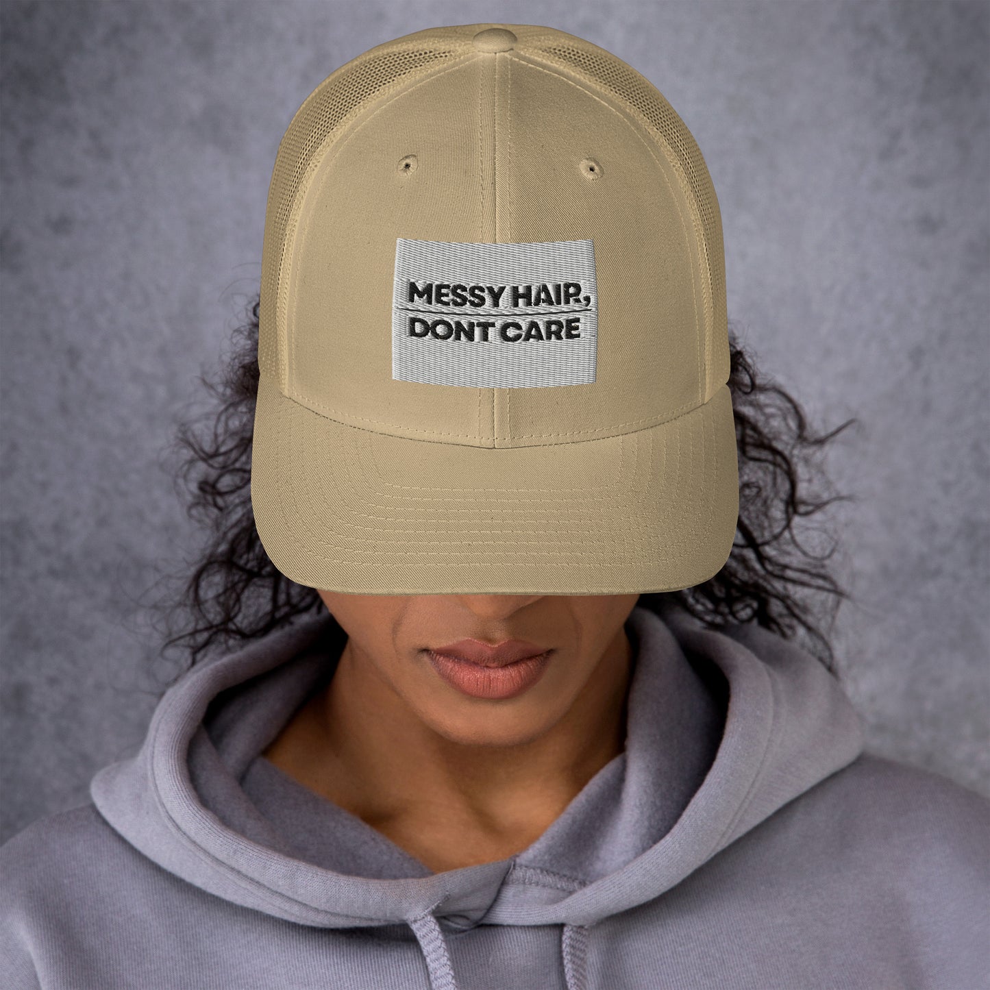 Messy Hair Trucker Cap