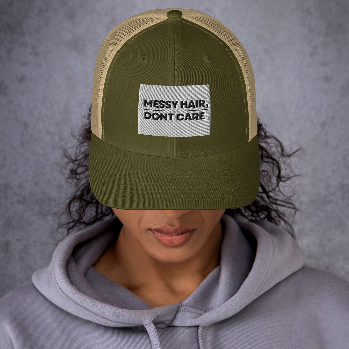 Messy Hair Trucker Cap