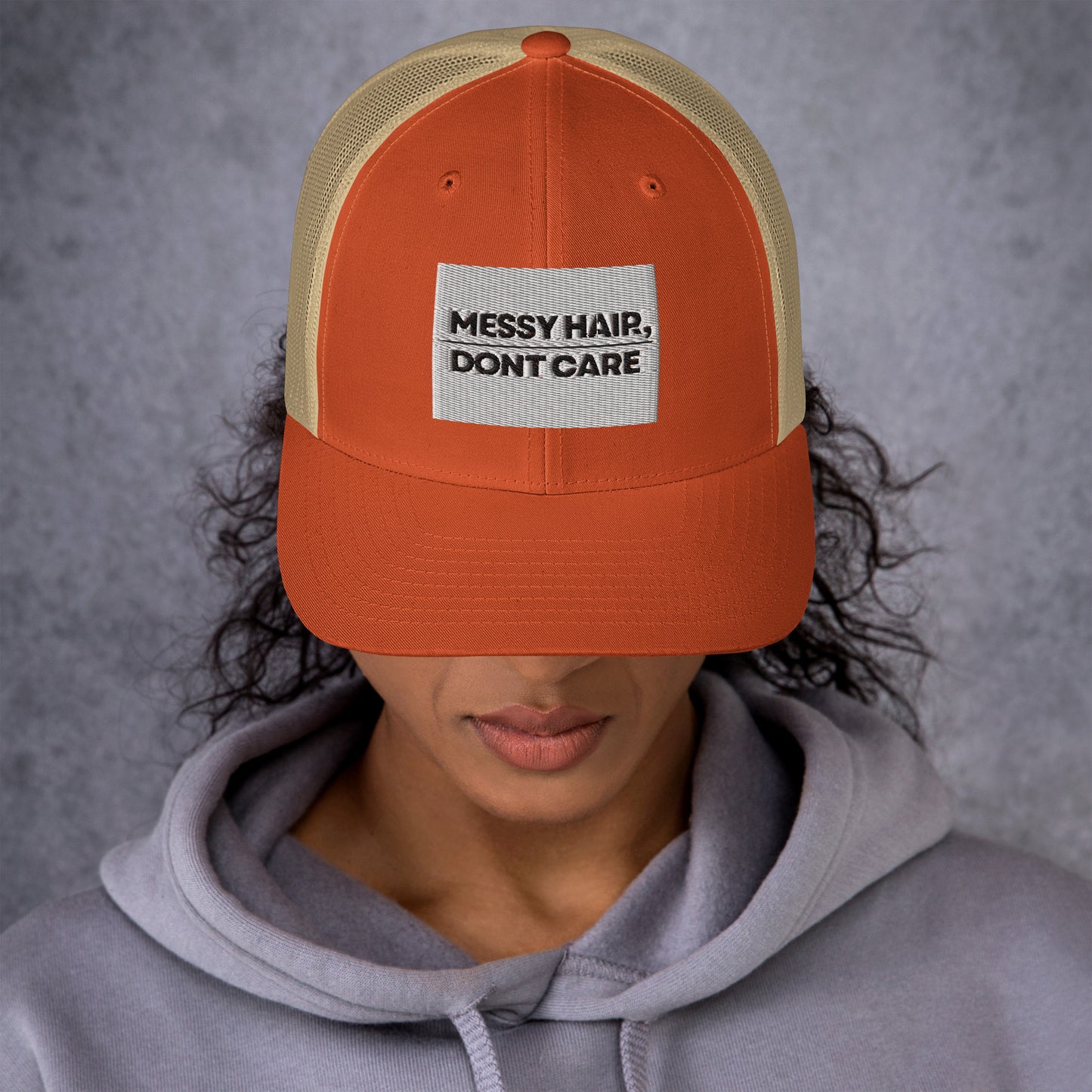 Messy Hair Trucker Cap