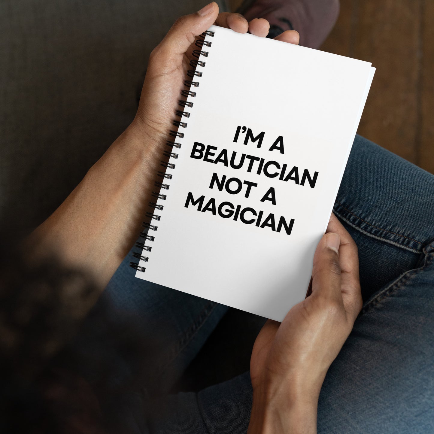 Beautician/Magician Spiral notebook