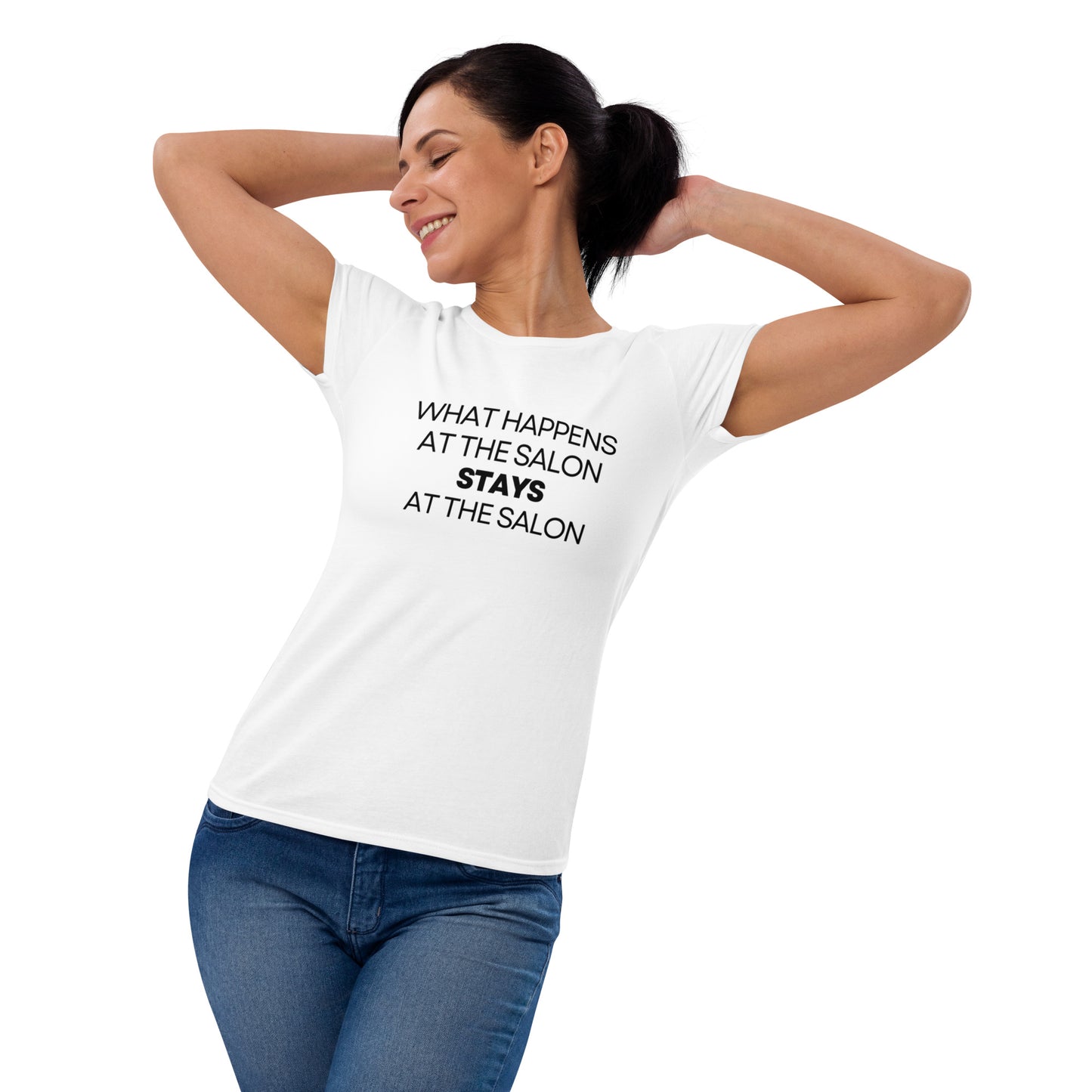 What happens at the Salon Women's short sleeve t-shirt